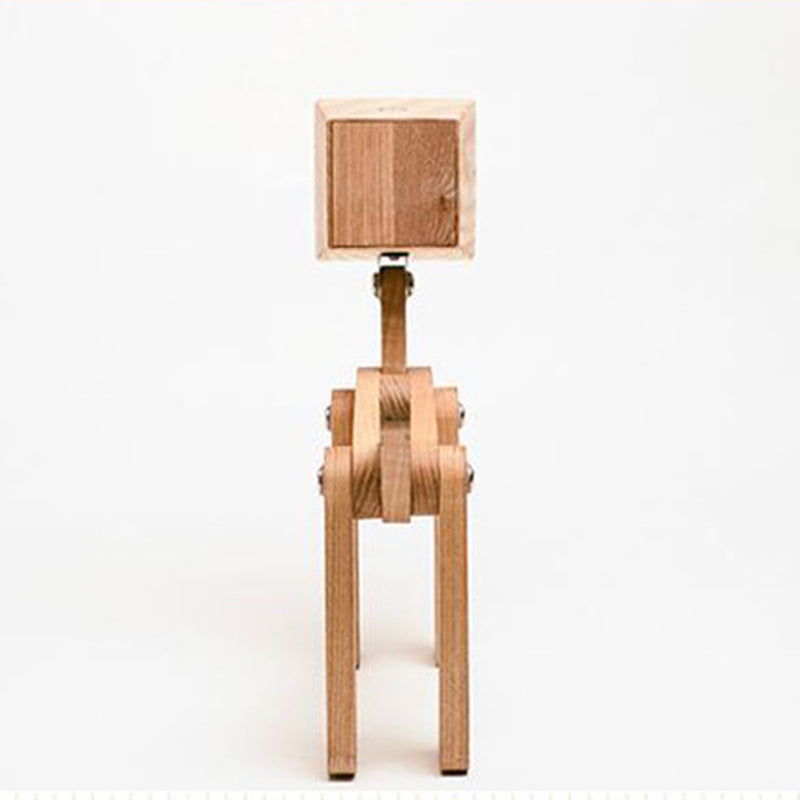 Contemporary Nordic Wood Hardware Acrylic Cute Puppy Adjustable LED Table Lamp For Study