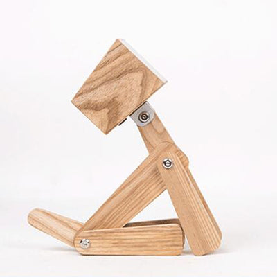 Contemporary Nordic Wood Hardware Acrylic Cute Puppy Adjustable LED Table Lamp For Study