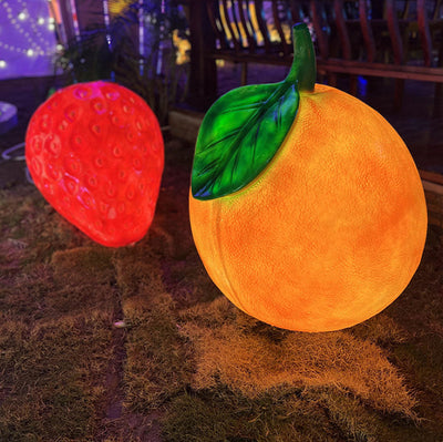 Éclairage paysager LED pour jardin en forme de fraise en résine fibre de verre Art déco moderne 