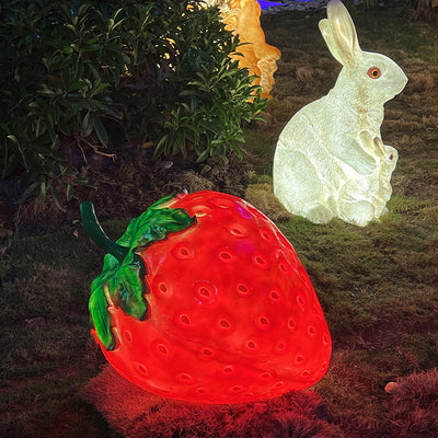 Éclairage paysager LED pour jardin en forme de fraise en résine fibre de verre Art déco moderne 