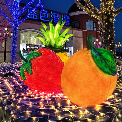 Éclairage paysager LED pour jardin en forme de fraise en résine fibre de verre Art déco moderne 