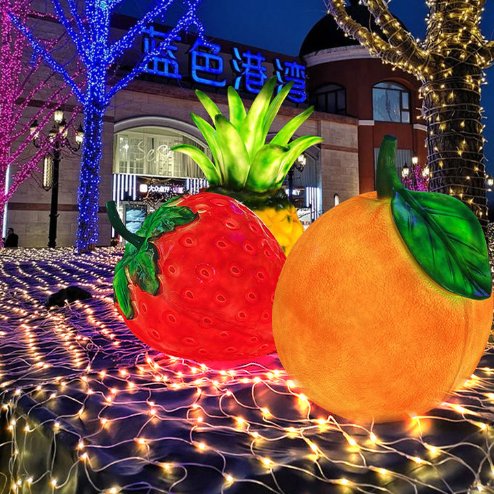 Éclairage paysager LED pour jardin en forme de fraise en résine fibre de verre Art déco moderne 