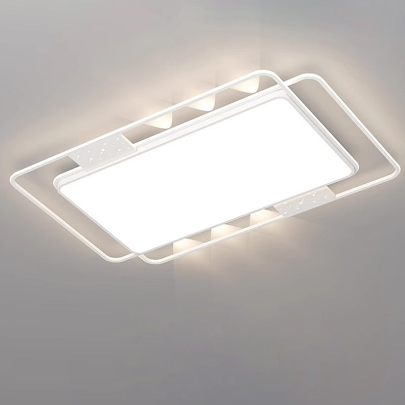 Plafonnier LED moderne nordique en fer acrylique rectangulaire carré rond étoile avec projecteur pour chambre 