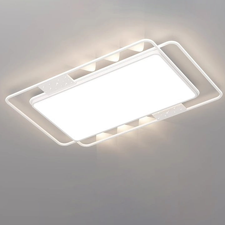 Plafonnier LED moderne nordique en fer acrylique rectangulaire carré rond étoile avec projecteur pour chambre 