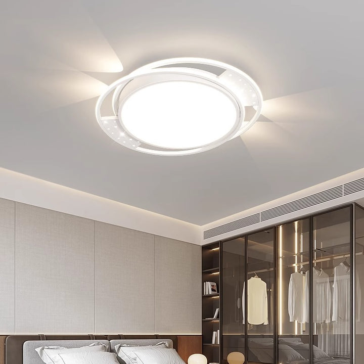 Plafonnier LED moderne nordique en fer acrylique rectangulaire carré rond étoile avec projecteur pour chambre 