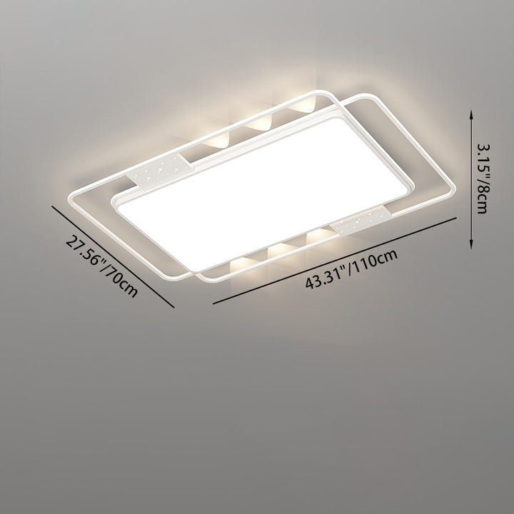 Plafonnier LED moderne nordique en fer acrylique rectangulaire carré rond étoile avec projecteur pour chambre 