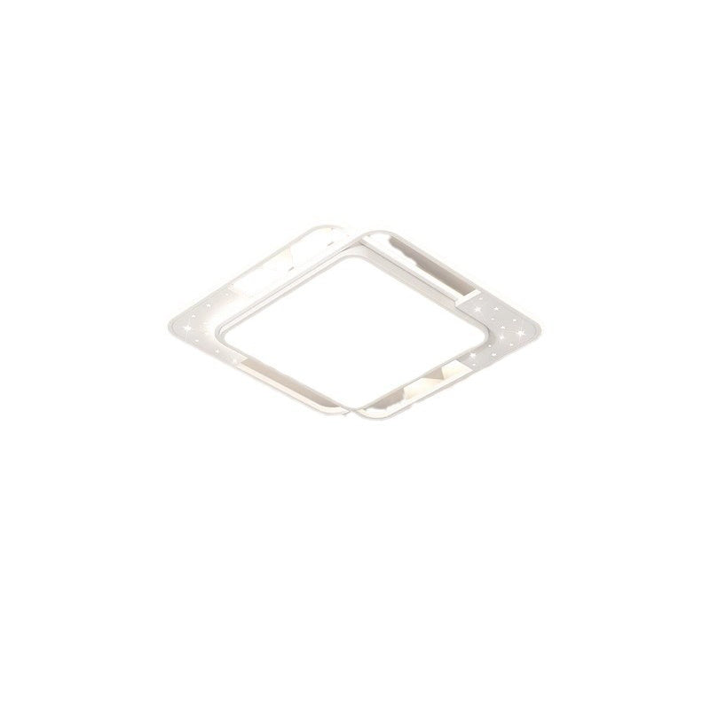 Plafonnier LED moderne nordique en fer acrylique rectangulaire carré rond étoile avec projecteur pour chambre 