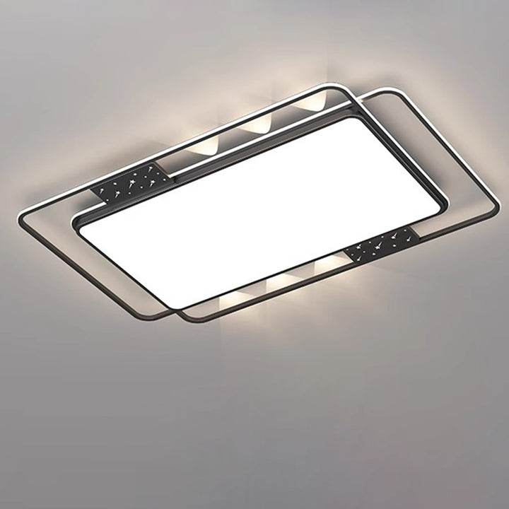 Plafonnier LED moderne nordique en fer acrylique rectangulaire carré rond étoile avec projecteur pour chambre 