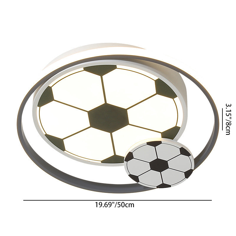 Plafonnier LED rond en fer acrylique pour chambre d&