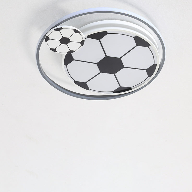 Plafonnier LED rond en fer acrylique pour chambre d&