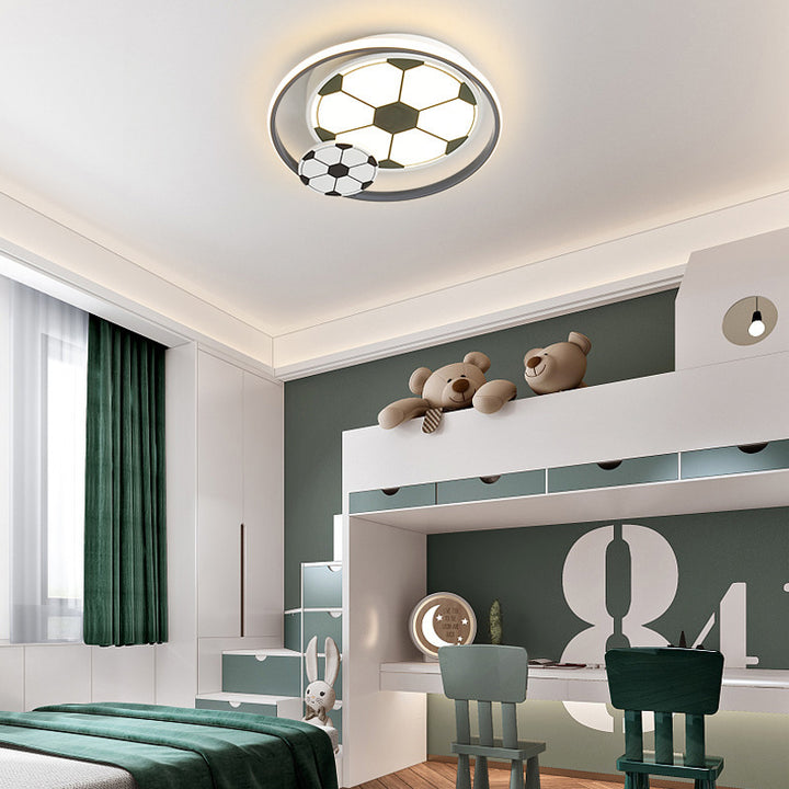 Plafonnier LED rond en fer acrylique pour chambre d&