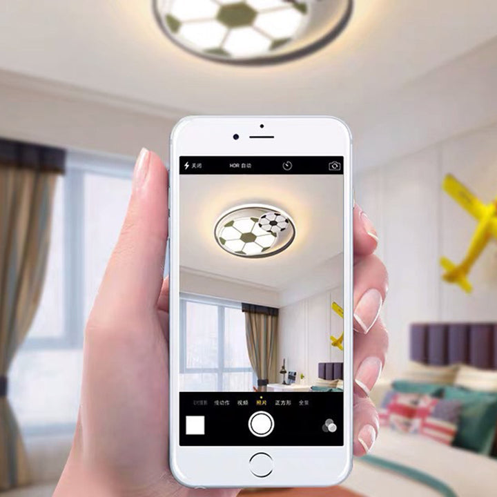 Plafonnier LED rond en fer acrylique pour chambre d&
