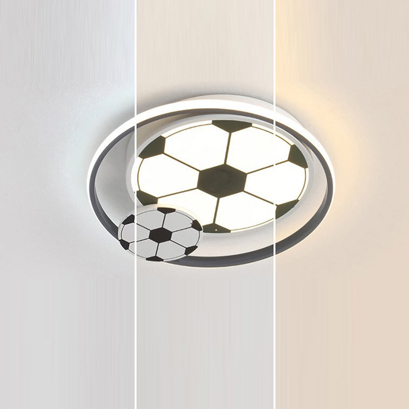 Plafonnier LED rond en fer acrylique pour chambre d&