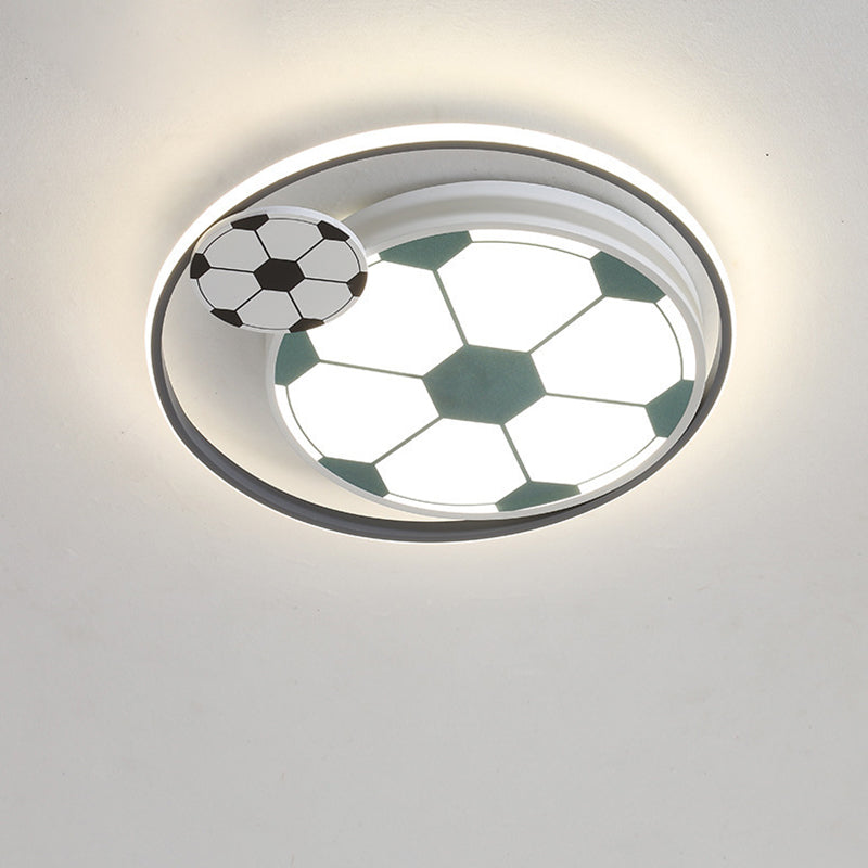 Plafonnier LED rond en fer acrylique pour chambre d&