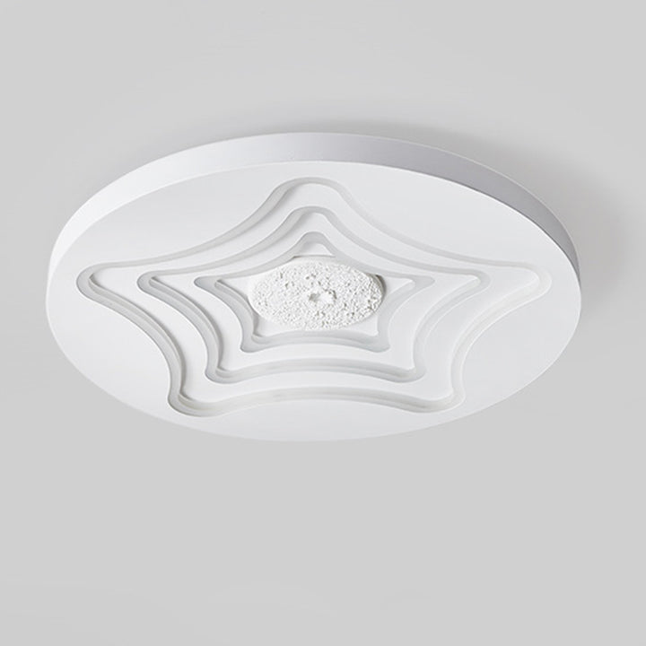 Zeitgenössische nordische runde Sternen-Mond-Eisenharz-Acryl-LED-Deckenleuchte für das Schlafzimmer 