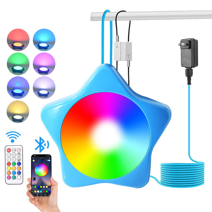 Contemporary Creative Solar Bluetooth Waterproof ABS Metal Pentagram LED Underwater Outdoor Light For Outdoor Patio