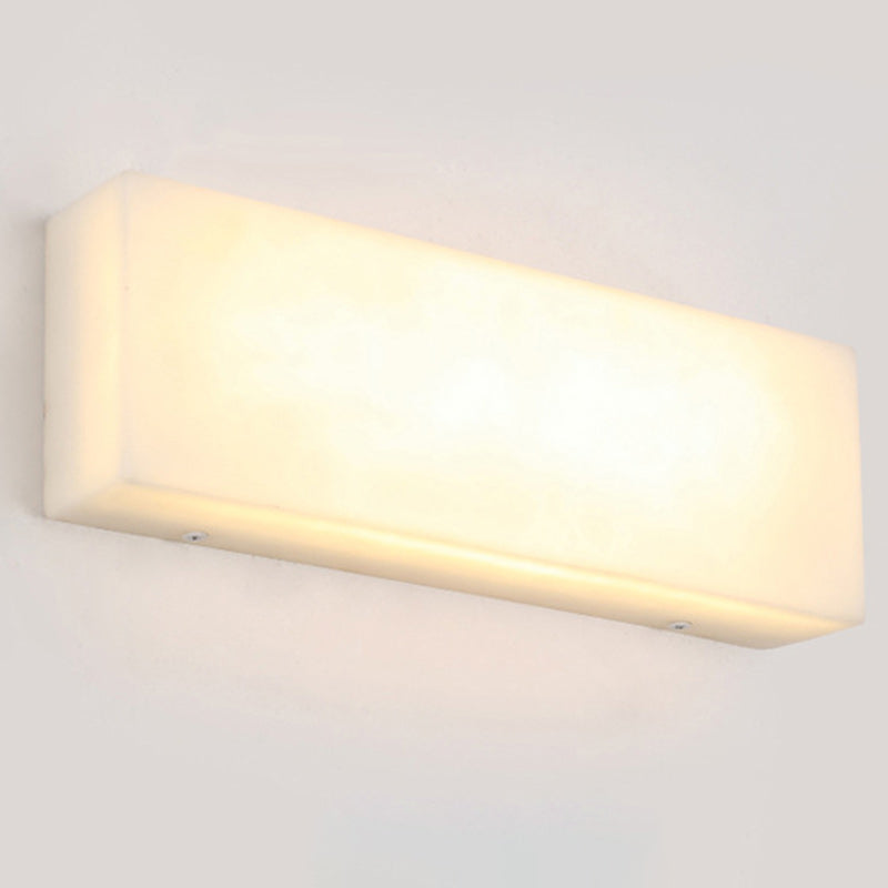 Applique Murale à LED Rectangulaire en Fer Imitation Marbre de Simplicité Moderne pour Couloir 