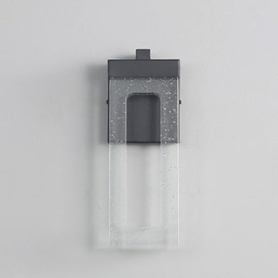 Modern Luxury Waterproof Crystal Stainless Steel Rectangular Bubble LED Wall Sconce Lamp For Outdoor Patio