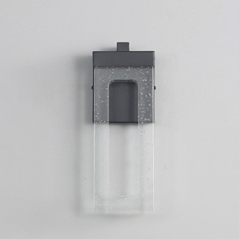 Modern Luxury Waterproof Crystal Stainless Steel Rectangular Bubble LED Wall Sconce Lamp For Outdoor Patio