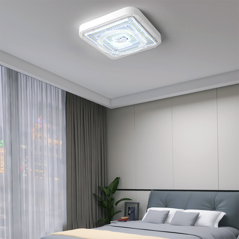 ضوء السقف LED المربع المقاوم للماء بالطاقة الشمسية من ABS بتصميم بسيط حديث للفناء الخارجي 
