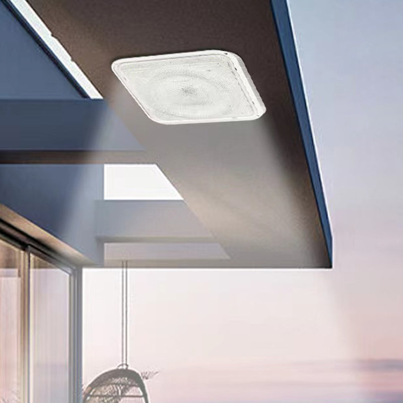 ضوء السقف LED المربع المقاوم للماء بالطاقة الشمسية من ABS بتصميم بسيط حديث للفناء الخارجي 