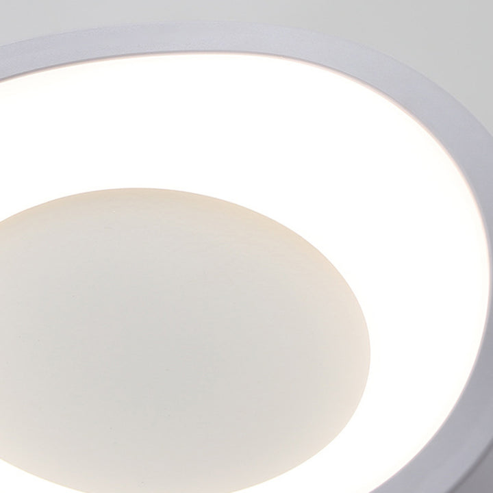 Plafonnier LED contemporain scandinave en fer et acrylique avec motif de fleurs rondes et nuages pour couloir 