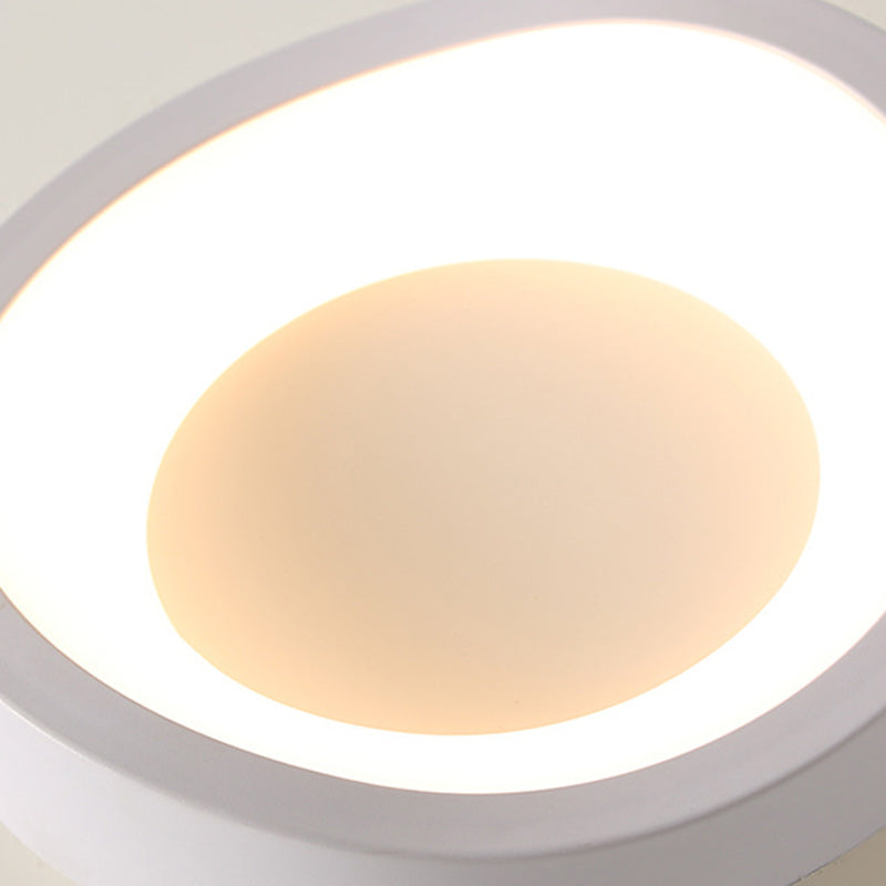 Plafonnier LED contemporain scandinave en fer et acrylique avec motif de fleurs rondes et nuages pour couloir 