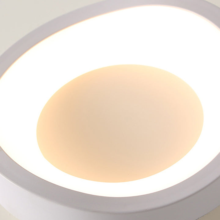 Plafonnier LED contemporain scandinave en fer et acrylique avec motif de fleurs rondes et nuages pour couloir 