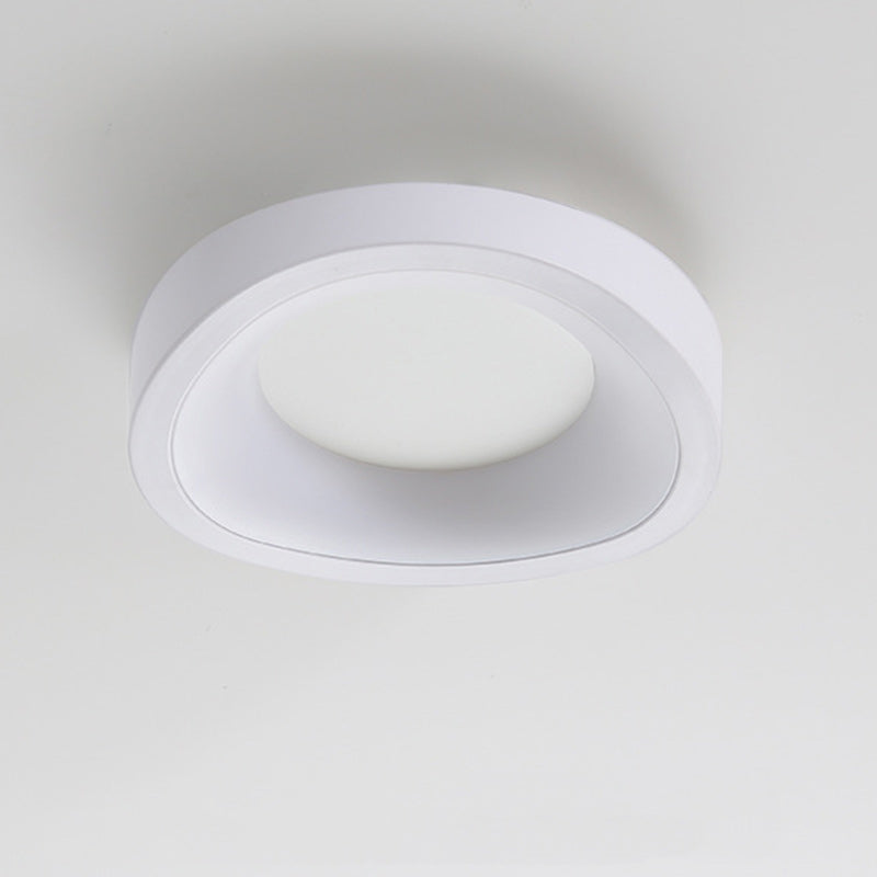 Plafonnier LED contemporain scandinave en fer et acrylique avec motif de fleurs rondes et nuages pour couloir 