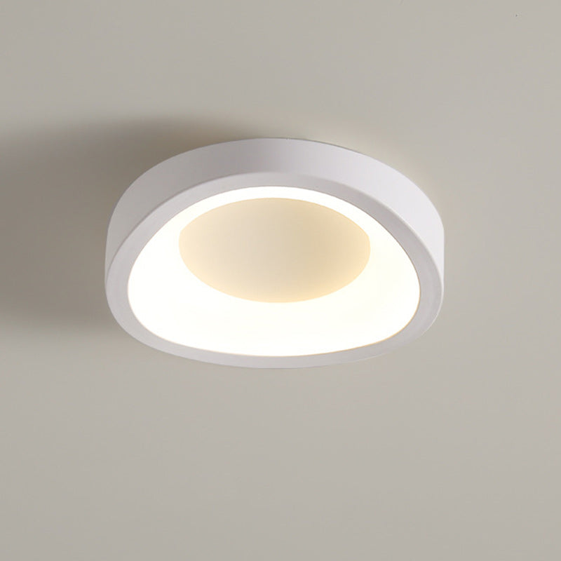 Plafonnier LED contemporain scandinave en fer et acrylique avec motif de fleurs rondes et nuages pour couloir 