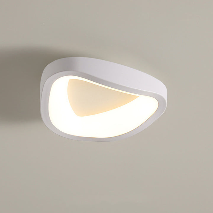 Plafonnier LED contemporain scandinave en fer et acrylique avec motif de fleurs rondes et nuages pour couloir 