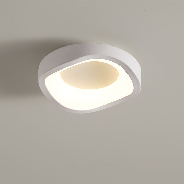 Plafonnier LED contemporain scandinave en fer et acrylique avec motif de fleurs rondes et nuages pour couloir 
