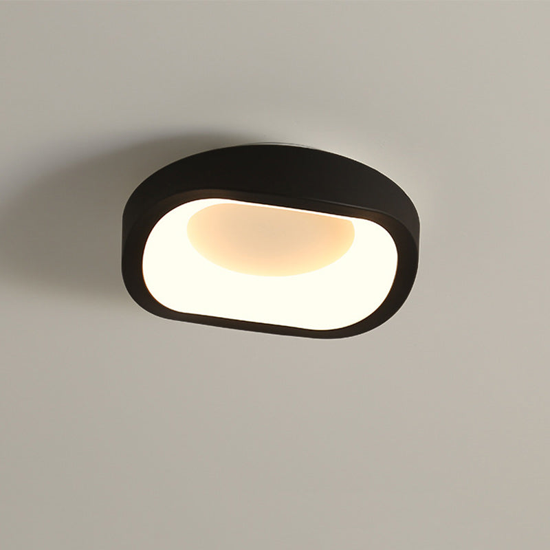 Plafonnier LED contemporain scandinave en fer et acrylique avec motif de fleurs rondes et nuages pour couloir 