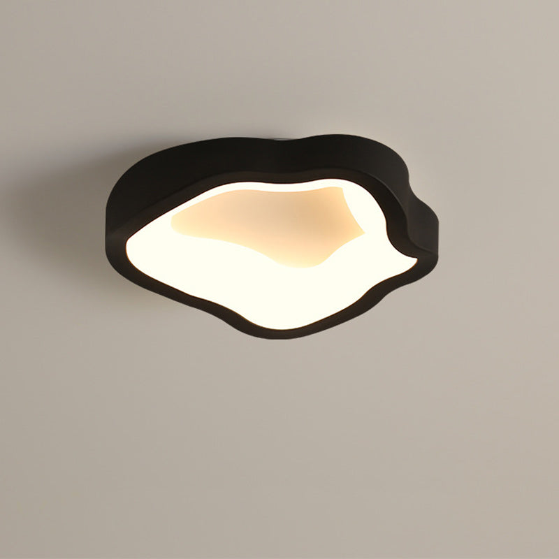 Plafonnier LED contemporain scandinave en fer et acrylique avec motif de fleurs rondes et nuages pour couloir 