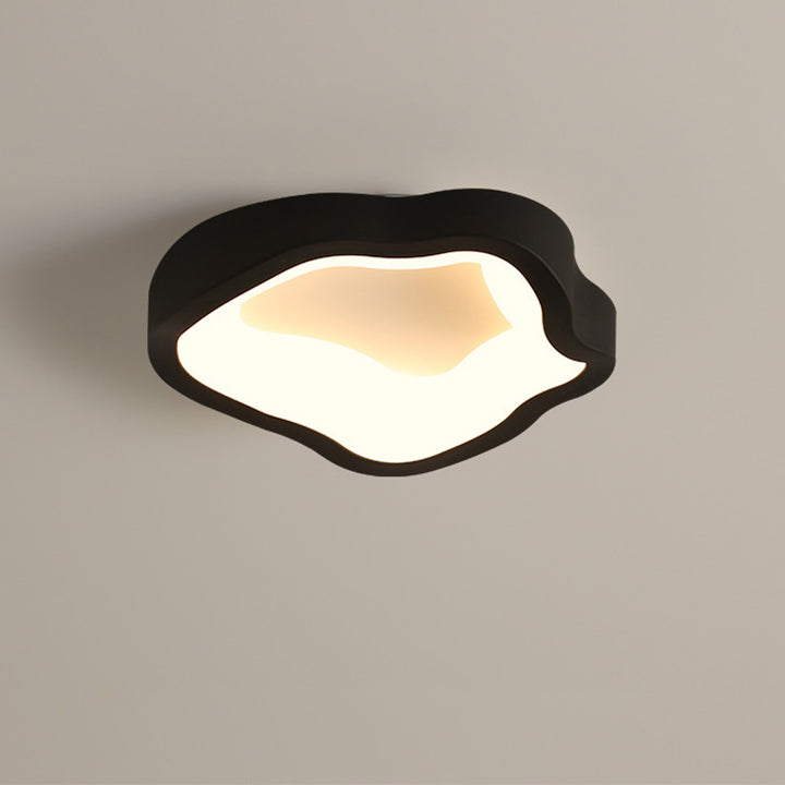 Plafonnier LED contemporain scandinave en fer et acrylique avec motif de fleurs rondes et nuages pour couloir 