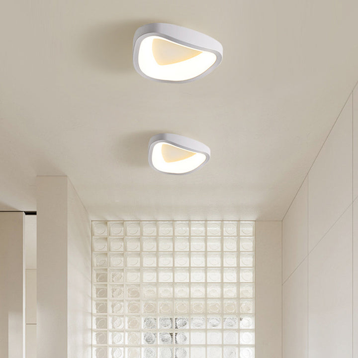 Plafonnier LED contemporain scandinave en fer et acrylique avec motif de fleurs rondes et nuages pour couloir 