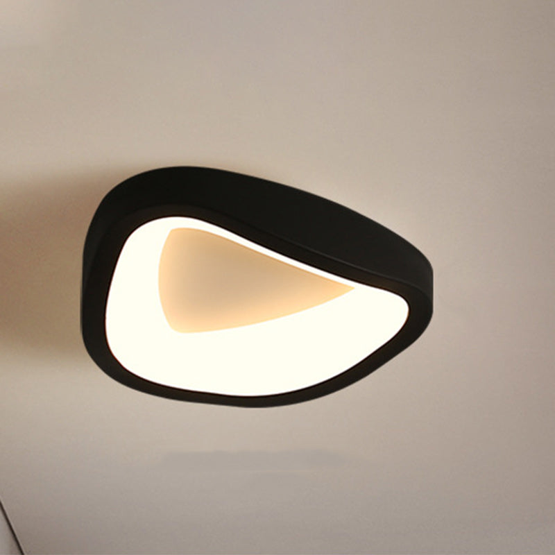 Plafonnier LED contemporain scandinave en fer et acrylique avec motif de fleurs rondes et nuages pour couloir 