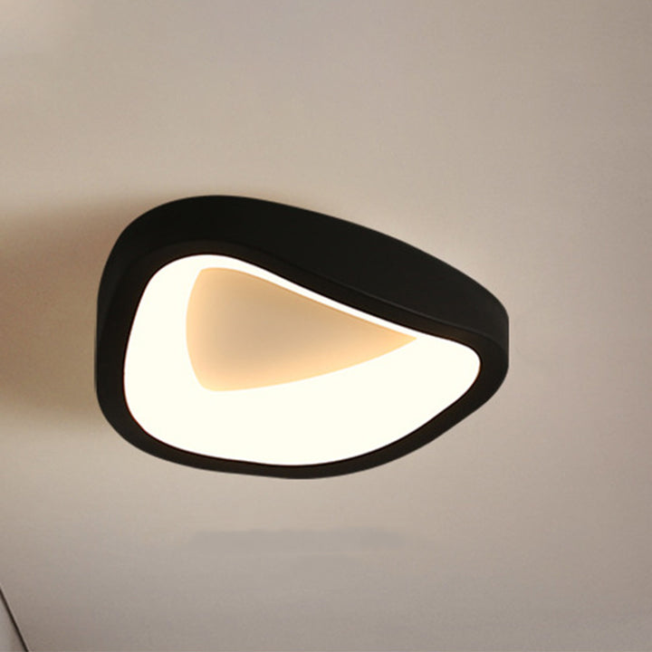 Plafonnier LED contemporain scandinave en fer et acrylique avec motif de fleurs rondes et nuages pour couloir 