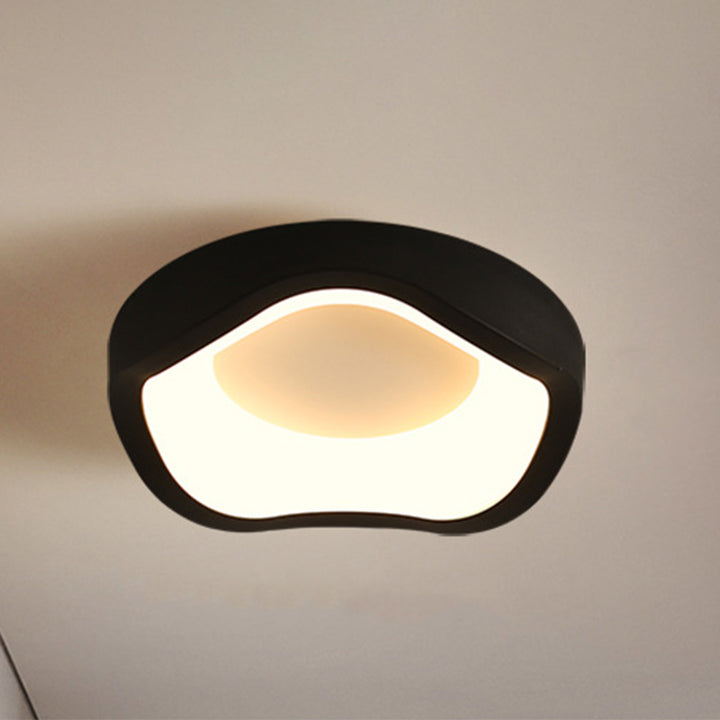 Plafonnier LED contemporain scandinave en fer et acrylique avec motif de fleurs rondes et nuages pour couloir 