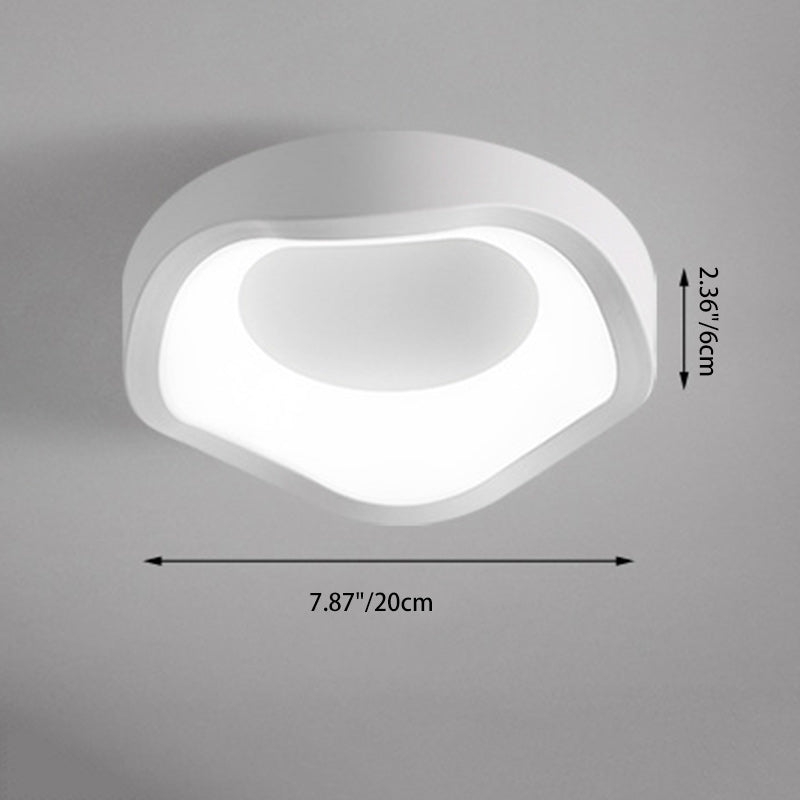 Plafonnier LED contemporain scandinave en fer et acrylique avec motif de fleurs rondes et nuages pour couloir 