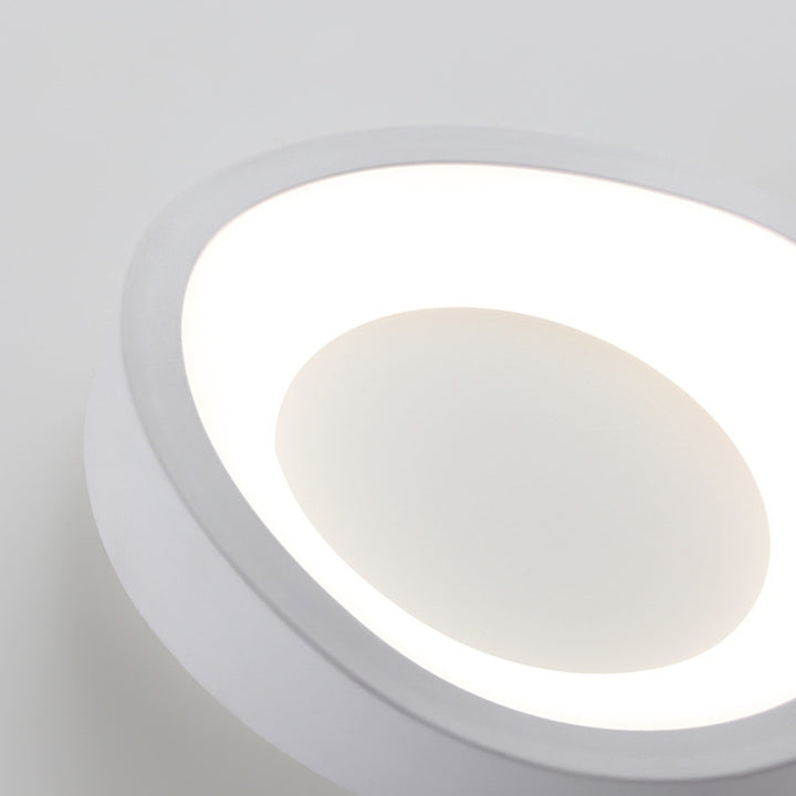 Plafonnier LED contemporain scandinave en fer et acrylique avec motif de fleurs rondes et nuages pour couloir 