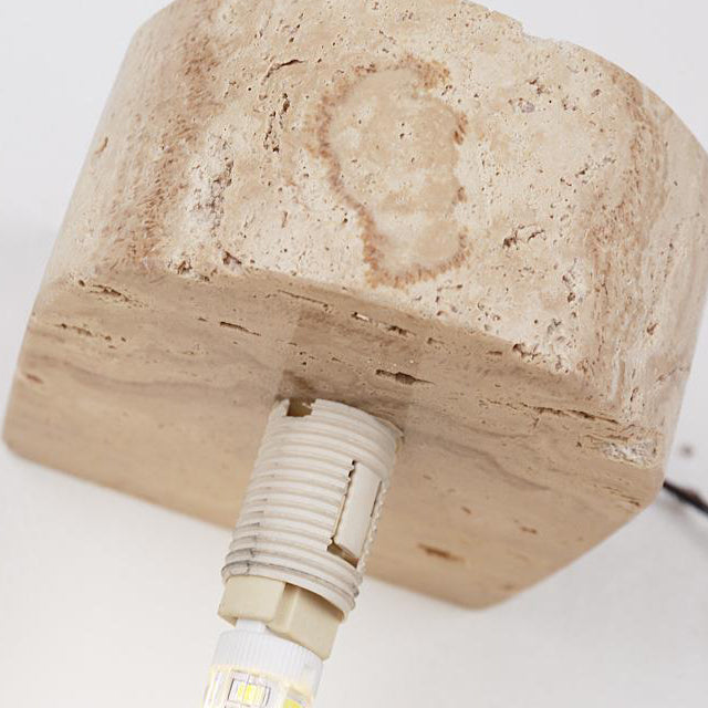 Traditional Japanese Travertine Glass Ball 1-Light Wall Sconce Lamp For Bedside
