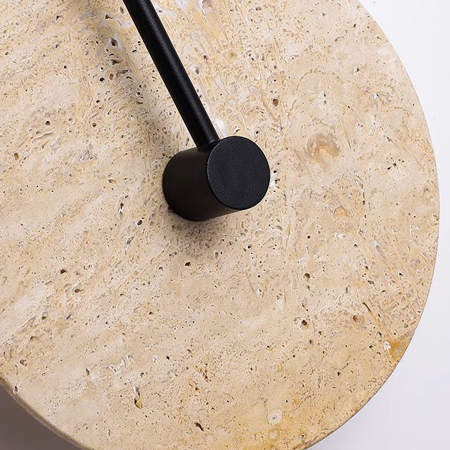 Applique murale LED ronde longue en fer travertin minimaliste moderne pour couloir 