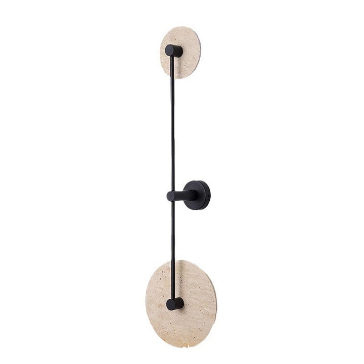 Applique murale LED ronde longue en fer travertin minimaliste moderne pour couloir 