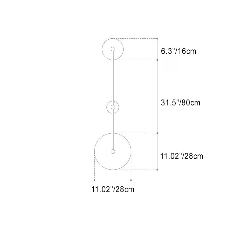 Applique murale LED ronde longue en fer travertin minimaliste moderne pour couloir 