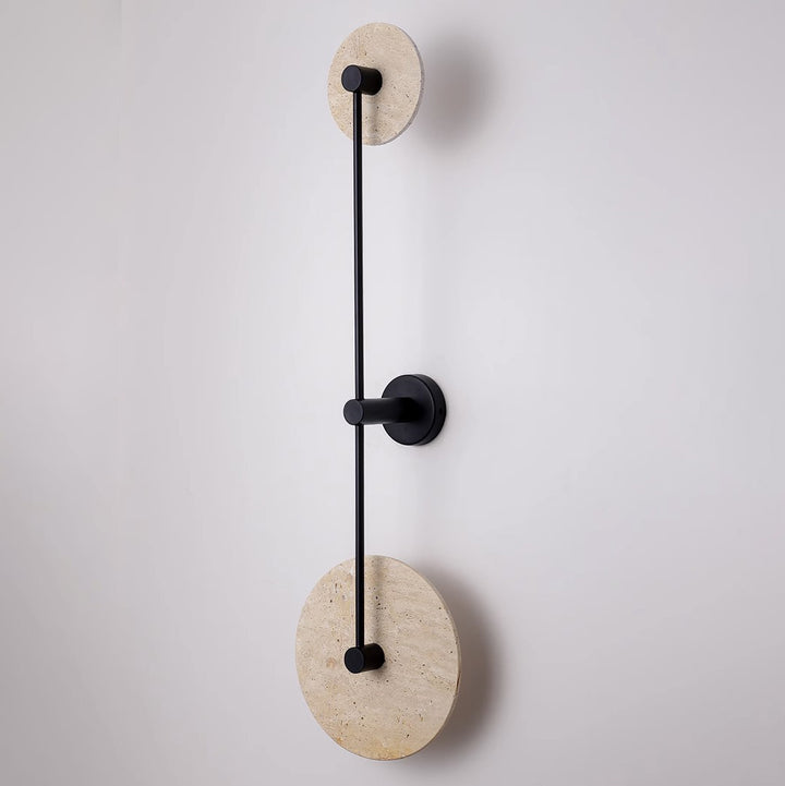 Applique murale LED ronde longue en fer travertin minimaliste moderne pour couloir 