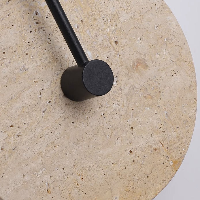 Applique murale LED ronde longue en fer travertin minimaliste moderne pour couloir 