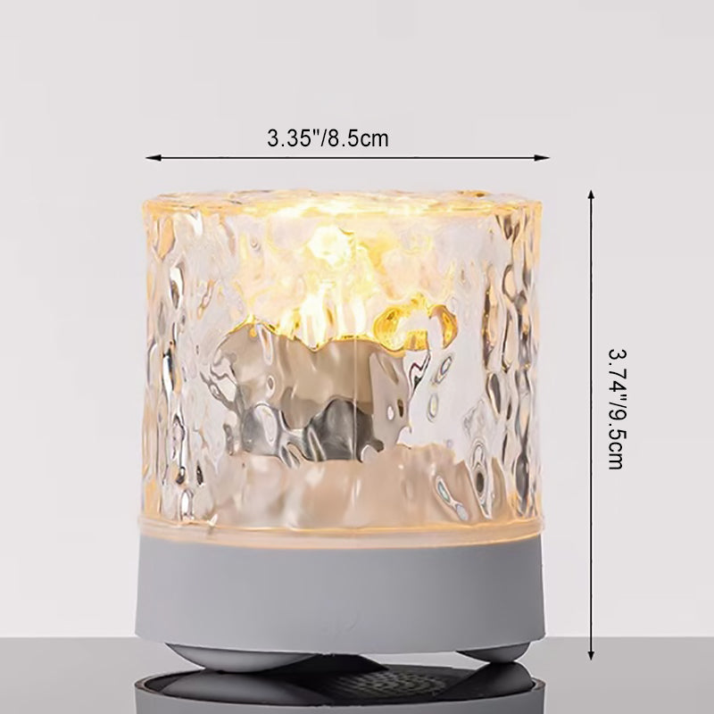 現代的なクリエイティブUSB充電式アクリルシリンダーリップルLEDテーブルランプナイトライトベッドルーム用 