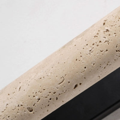 Aplique de pared de 1 luz con soporte de vela de hierro travertino retro contemporáneo curvado para pasillo 