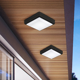 Lumière de plafond LED carrée en aluminium acrylique étanche à la simplicité moderne pour patio extérieur 